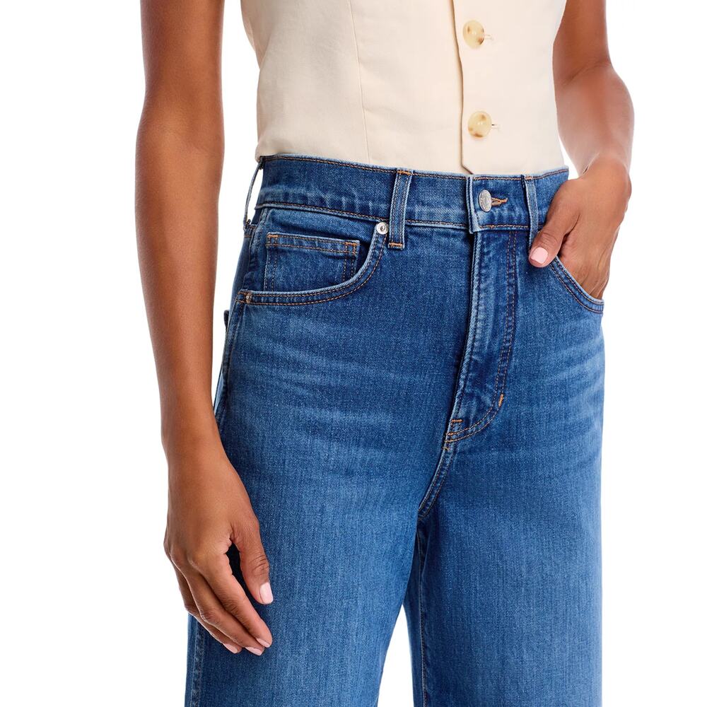 VERONICA BEARD Freddy High-Rise Wide-Leg Jeans - Indigo Rinse Size 26 NWT D0044 - Picture 4 of 6